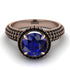Sapphire Cluster Halo Engagement Ring - Katie No. 44 image 3