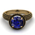 Sapphire Cluster Halo Engagement Ring - Katie No. 43 image 3