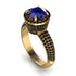 Sapphire Cluster Halo Engagement Ring - Katie No. 43