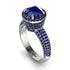 Sapphire Cluster Halo Engagement Ring - Katie No. 75 image 1
