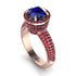 Sapphire Cluster Halo Engagement Ring - Katie No. 59