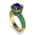 Sapphire Cluster Halo Engagement Ring - Katie No. 28