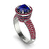 Sapphire Cluster Halo Engagement Ring - Katie No. 60