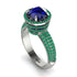 Sapphire Cluster Halo Engagement Ring - Katie No. 30 image 1