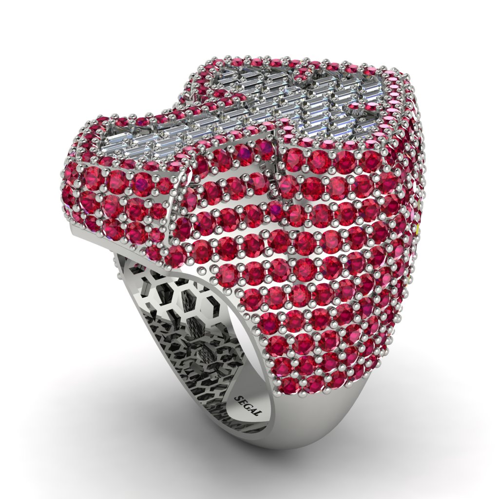 6.7 Ct Diamond Cross Enigma Men's Ring - Spencer No. 48