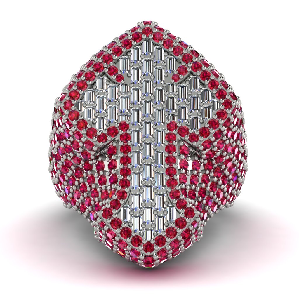 6.7 Ct Diamond Cross Enigma Men's Ring - Spencer No. 48