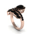 Black Diamond Crown Radiance Engagement Ring - Aviana No. 38 image 2