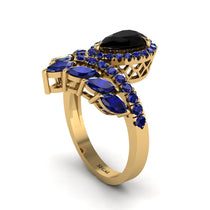 Black Diamond Crown Radiance Engagement Ring - Aviana No. 67 image 1