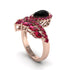 Black Diamond Crown Radiance Engagement Ring - Aviana No. 53