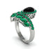 Black Diamond Crown Radiance Engagement Ring - Aviana No. 24