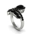 Black Diamond Crown Radiance Engagement Ring - Aviana No. 39 image 2
