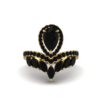 Black Diamond Crown Radiance Engagement Ring - Aviana No. 37 image 1