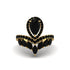 Black Diamond Crown Radiance Engagement Ring - Aviana No. 37