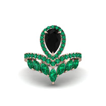 Black Diamond Crown Radiance Engagement Ring - Aviana No. 23 image 1