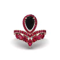 Black Diamond Crown Radiance Engagement Ring - Aviana No. 53 image 1