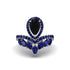 Black Diamond Crown Radiance Engagement Ring - Aviana No. 69