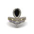 Black Diamond Crown Radiance Engagement Ring - Aviana No. 7