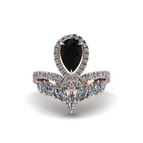 Black Diamond Crown Radiance Engagement Ring - Aviana No. 8 image 1