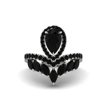 Black Diamond Crown Radiance Engagement Ring - Aviana No. 39 image 1