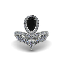 Black Diamond Crown Radiance Engagement Ring - Aviana No. 9 image 1