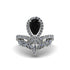 Black Diamond Crown Radiance Engagement Ring - Aviana No. 9 image 1