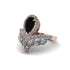Black Diamond Crown Radiance Engagement Ring - Aviana No. 8