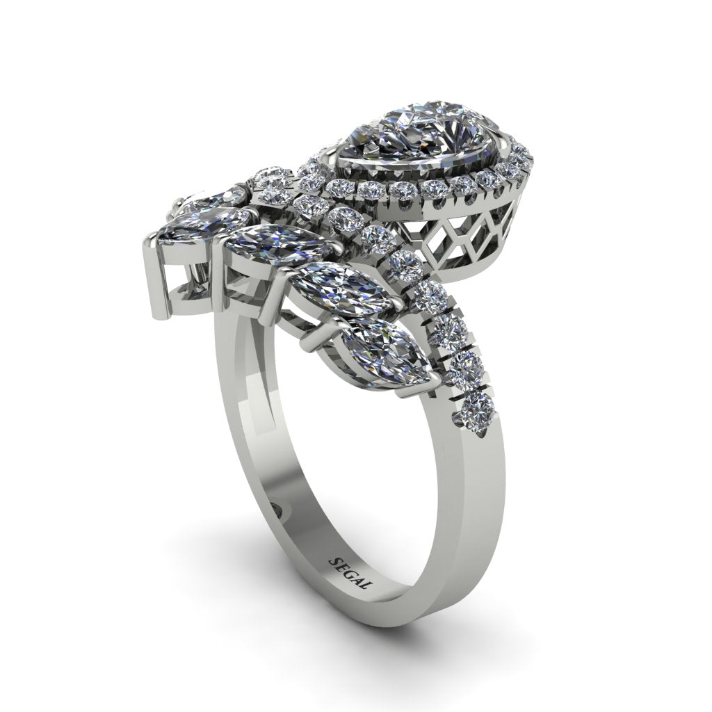 Diamond Crown Radiance Engagement Ring - Aviana No. 3