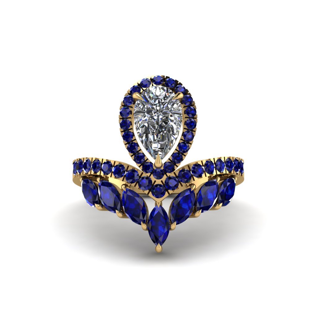 Diamond Crown Radiance Engagement Ring - Aviana No. 61