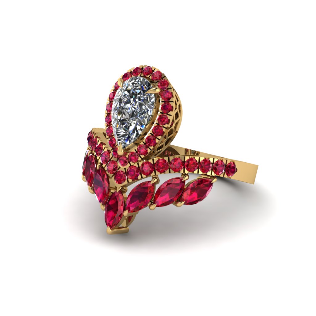 Diamond Crown Radiance Engagement Ring - Aviana No. 46