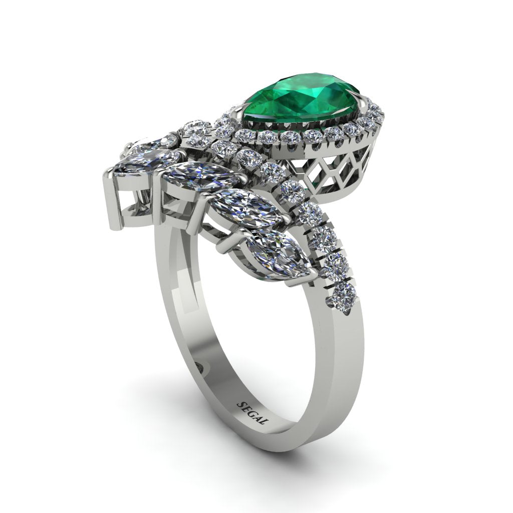 Emerald Crown Radiance Engagement Ring - Aviana No. 6