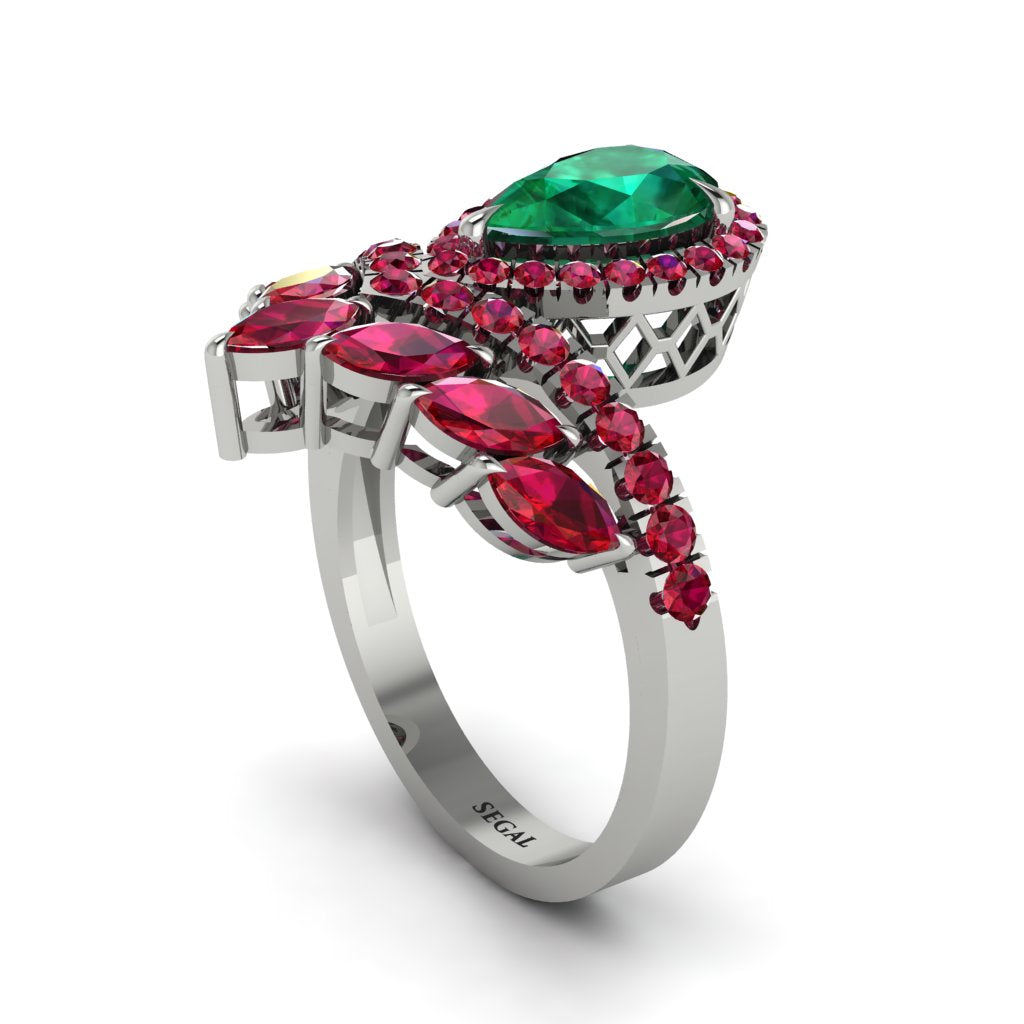 Emerald Crown Radiance Engagement Ring - Aviana No. 51