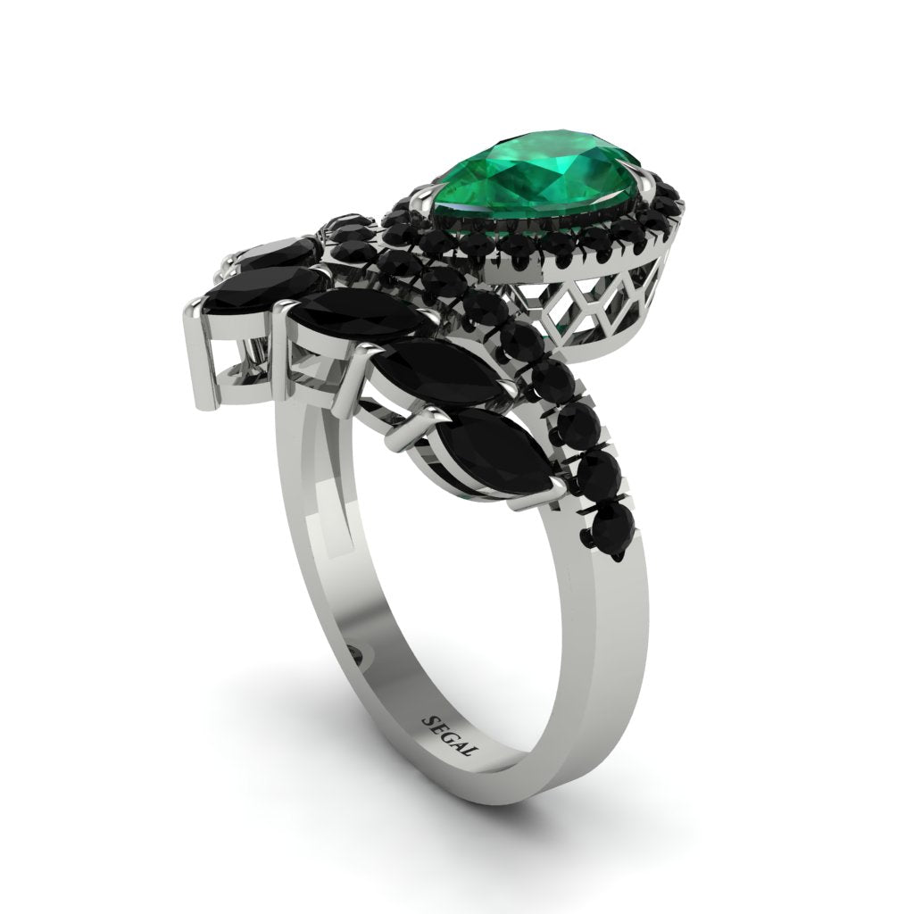 Emerald Crown Radiance Engagement Ring - Aviana No. 36