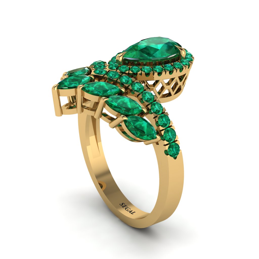 Emerald Crown Radiance Engagement Ring - Aviana No. 19