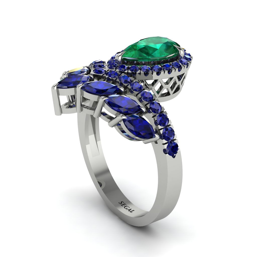 Emerald Crown Radiance Engagement Ring - Aviana No. 66
