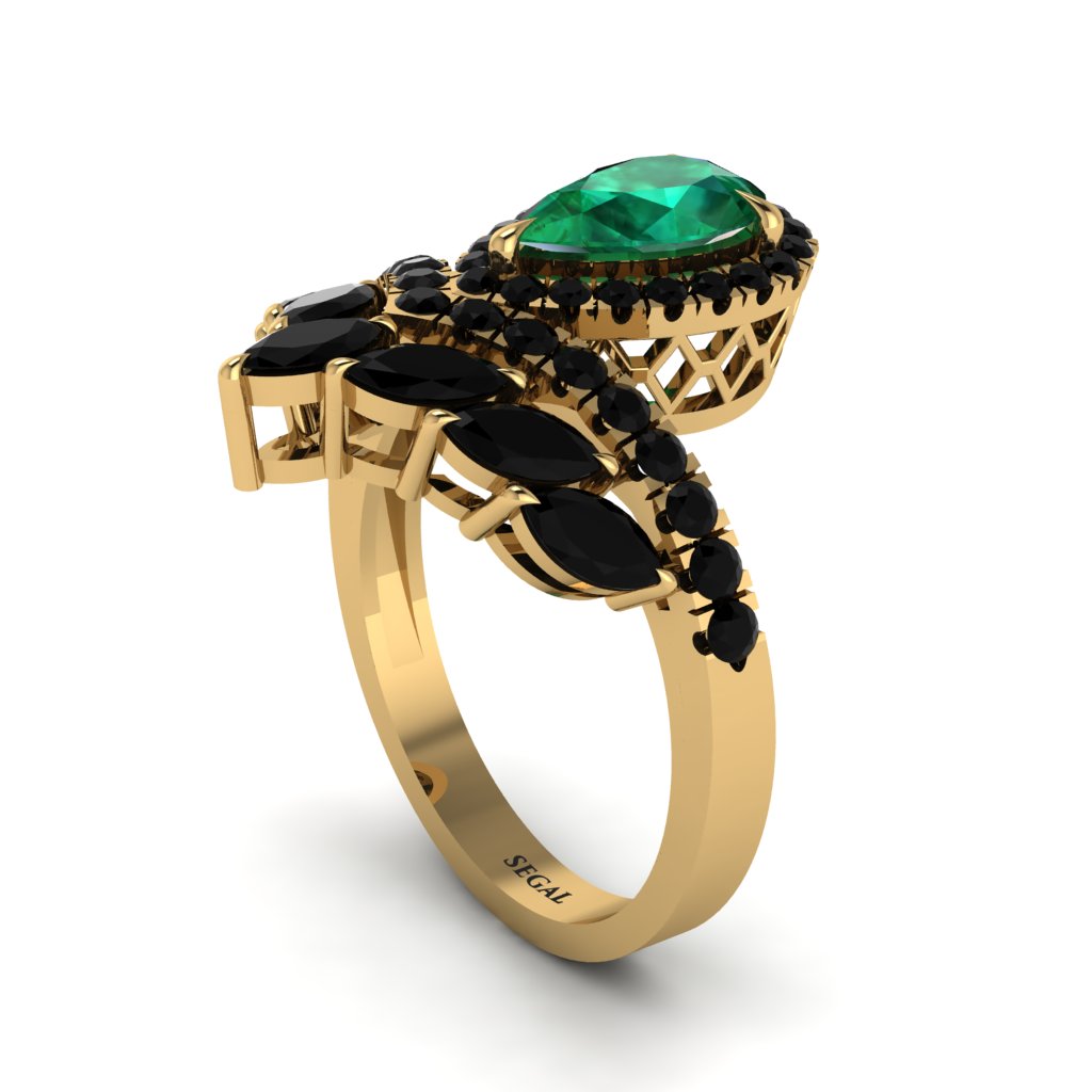 Emerald Crown Radiance Engagement Ring - Aviana No. 34