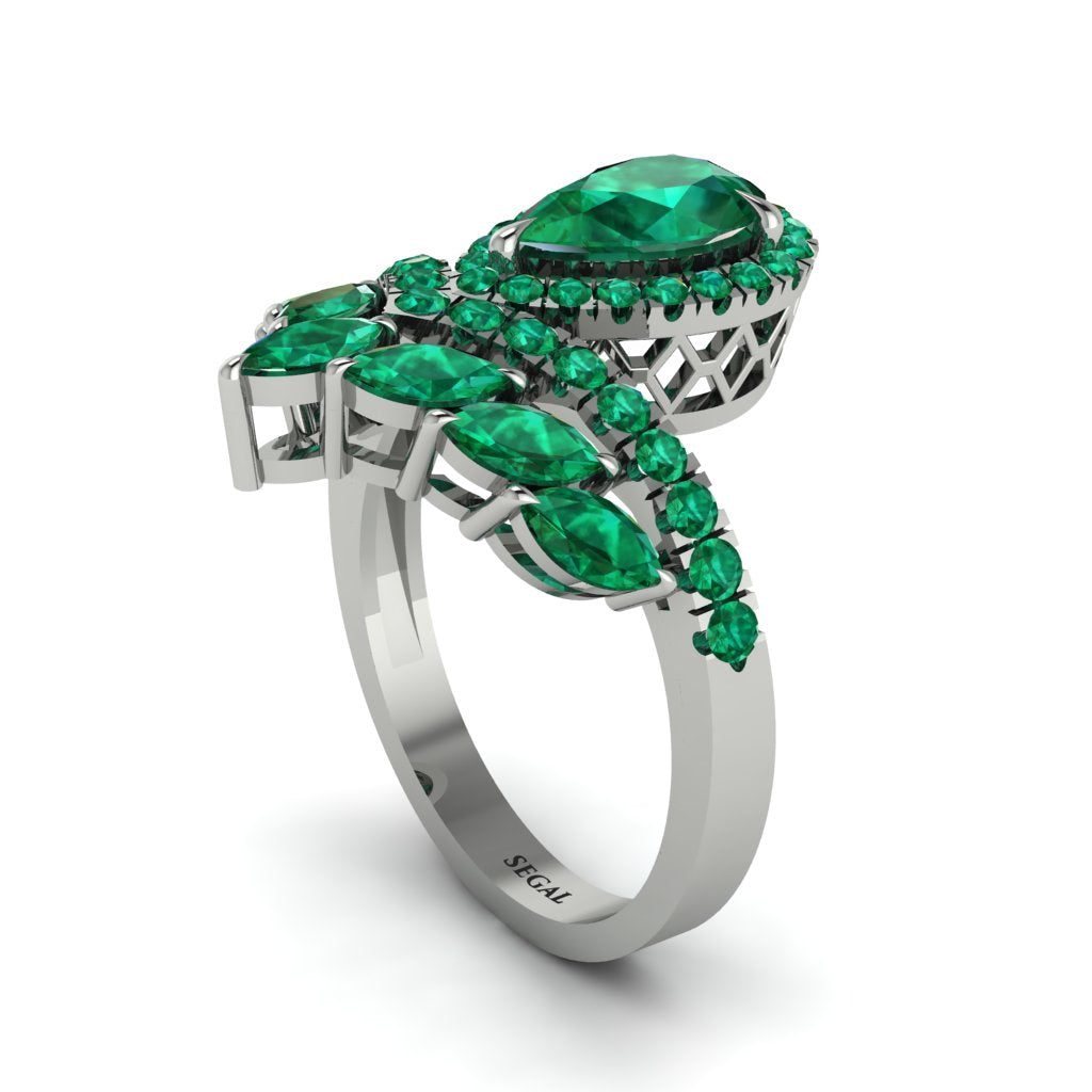 Emerald Crown Radiance Engagement Ring - Aviana No. 21