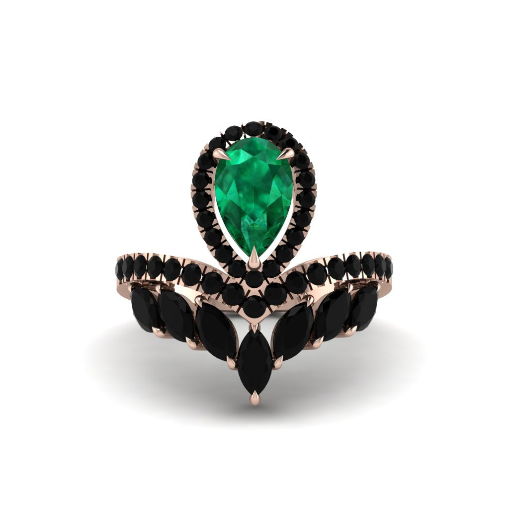 Emerald Crown Radiance Engagement Ring - Aviana No. 35