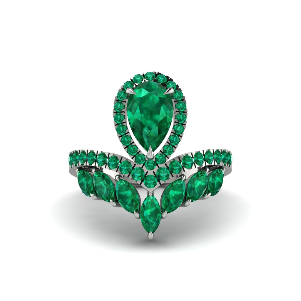 Emerald Crown Radiance Engagement Ring - Aviana No. 21