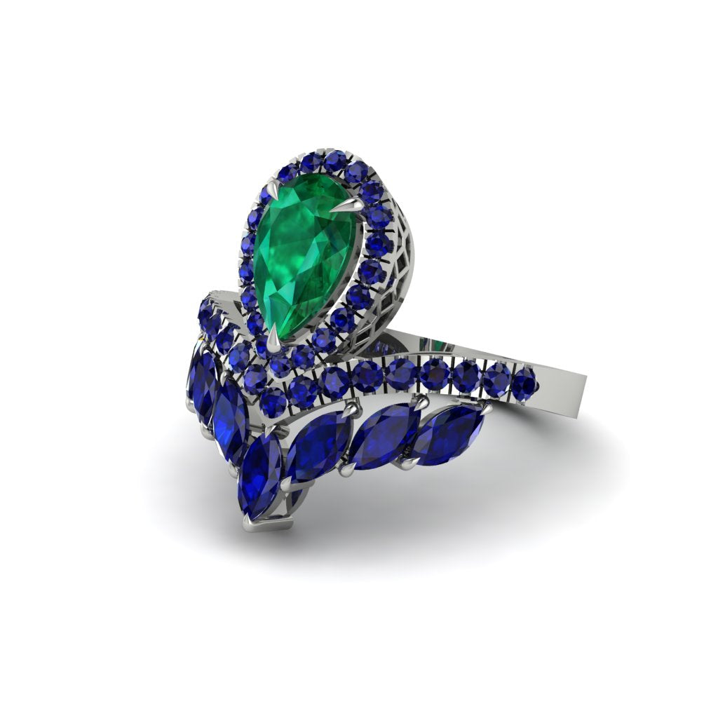 Emerald Crown Radiance Engagement Ring - Aviana No. 66