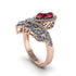 Ruby Crown Radiance Engagement Ring - Aviana No. 11
