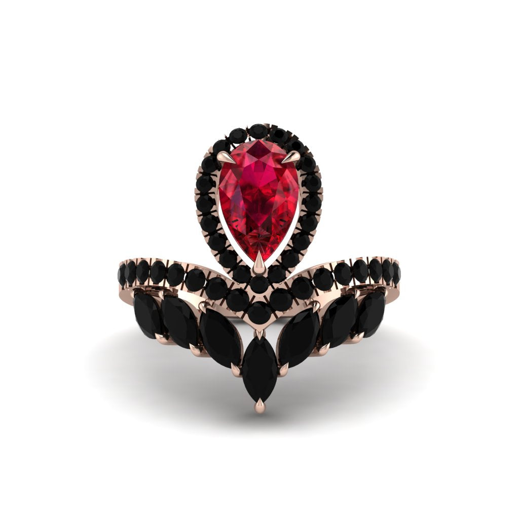 Ruby Crown Radiance Engagement Ring - Aviana No. 41