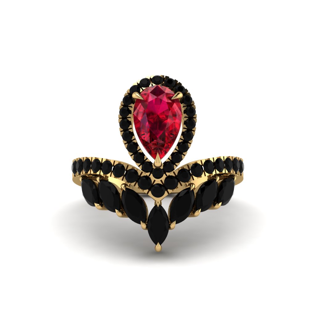 Ruby Crown Radiance Engagement Ring - Aviana No. 40