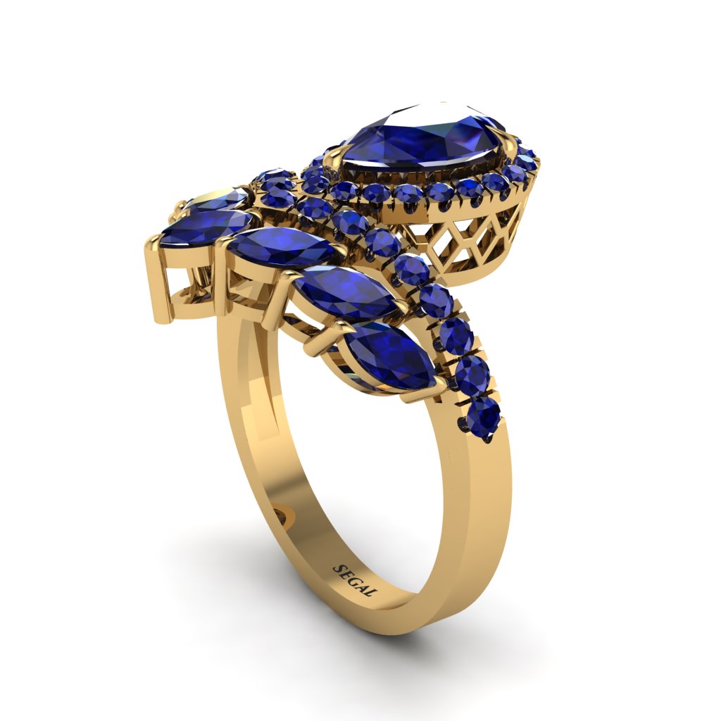 Sapphire Crown Radiance Engagement Ring - Aviana No. 73