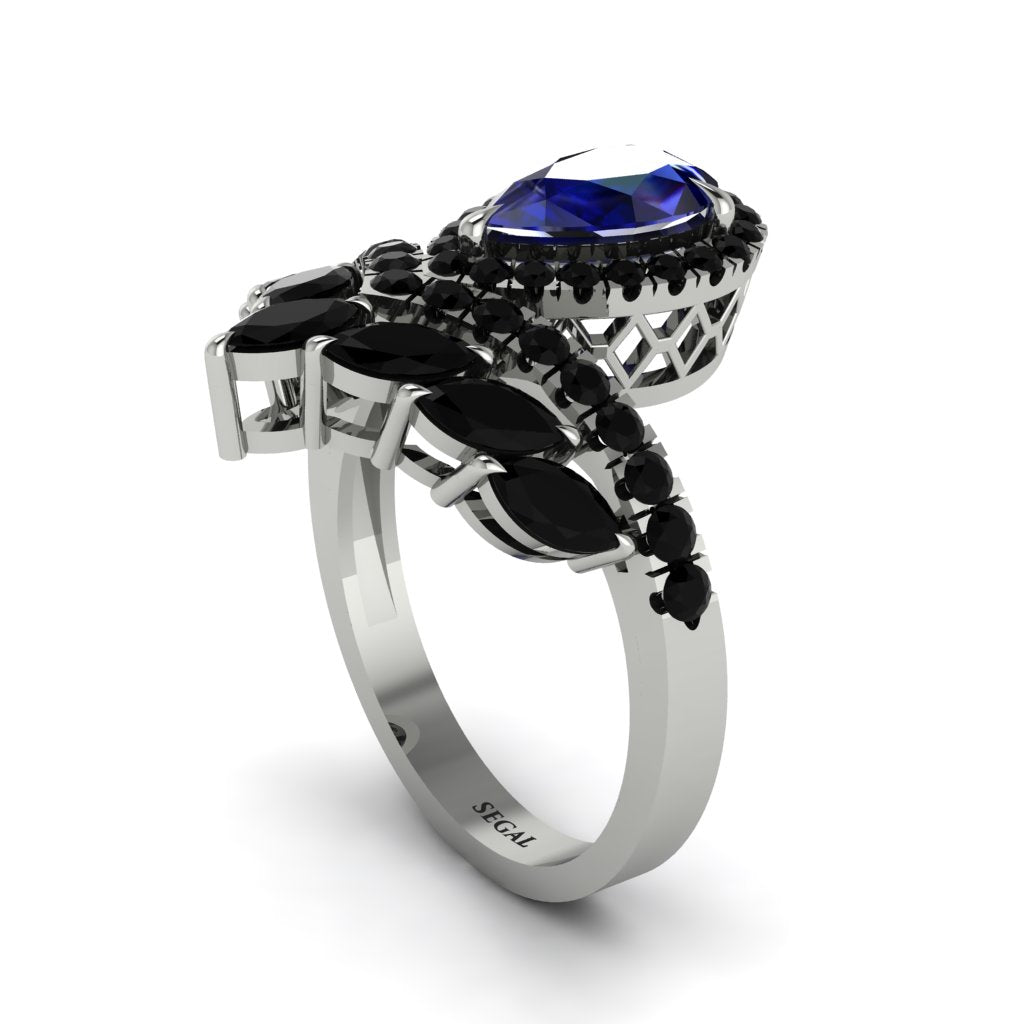 Sapphire Crown Radiance Engagement Ring - Aviana No. 45