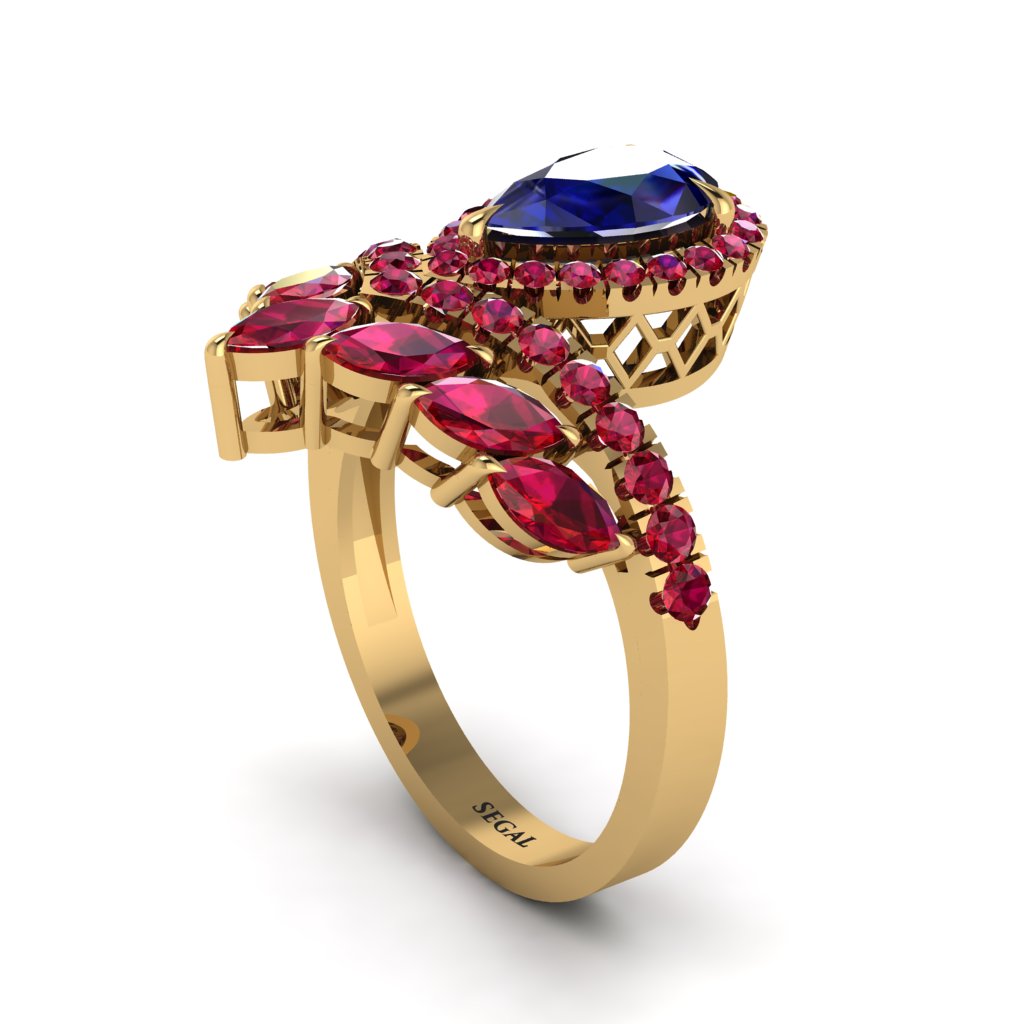 Sapphire Crown Radiance Engagement Ring - Aviana No. 58