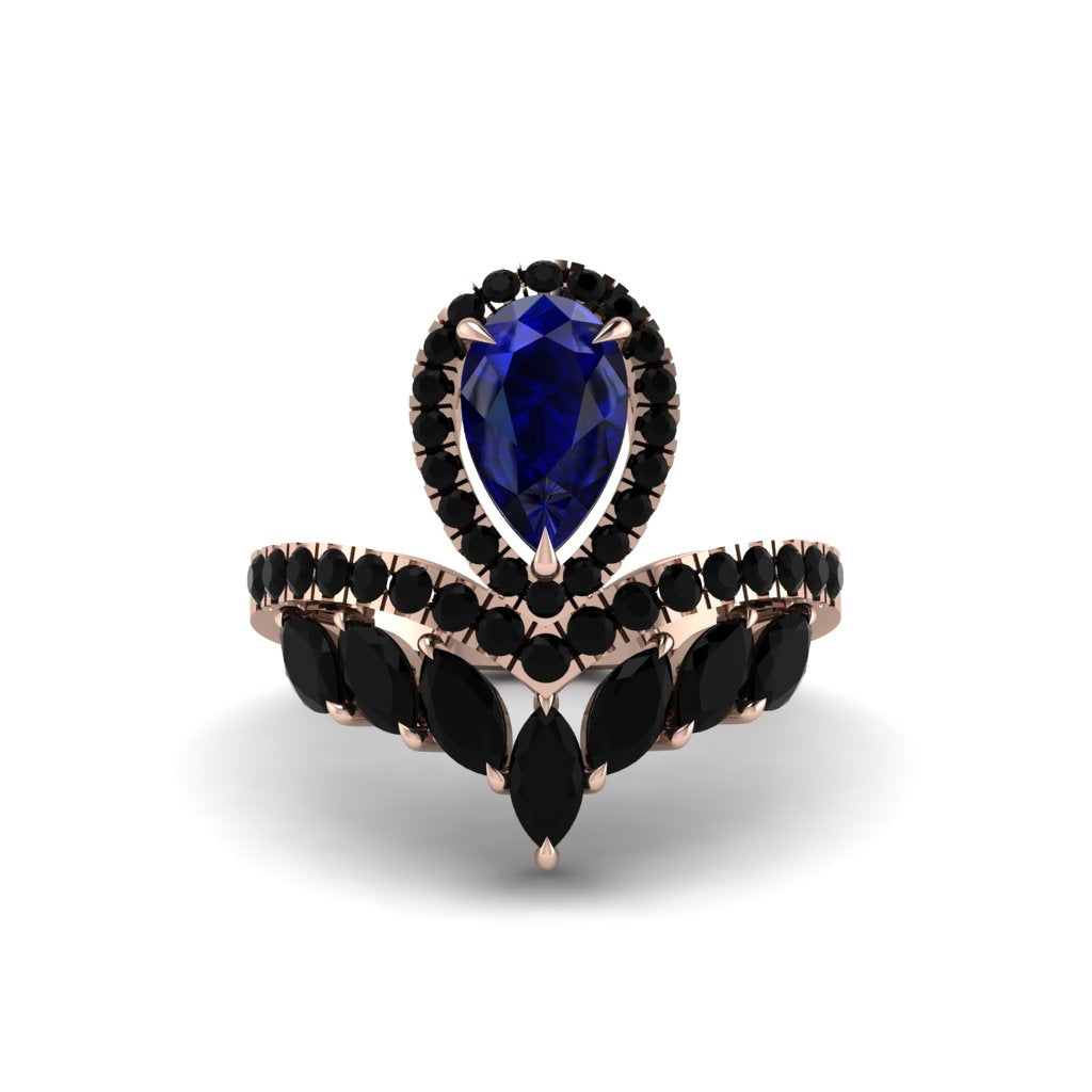 Sapphire Crown Radiance Engagement Ring - Aviana No. 44
