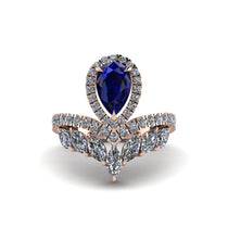 Sapphire Crown Radiance Engagement Ring - Aviana No. 14 image 1