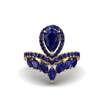 Sapphire Crown Radiance Engagement Ring - Aviana No. 73 image 1