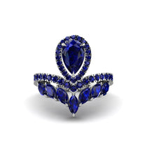 Sapphire Crown Radiance Engagement Ring - Aviana No. 75 image 1