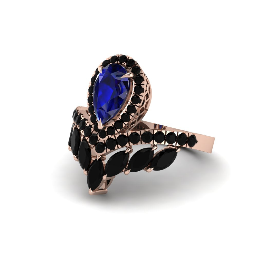 Sapphire Crown Radiance Engagement Ring - Aviana No. 44